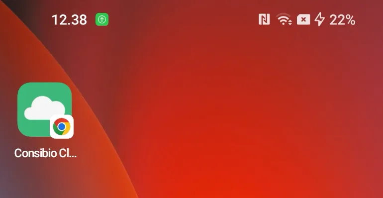 The Consibio Cloud icon on an Android home screen